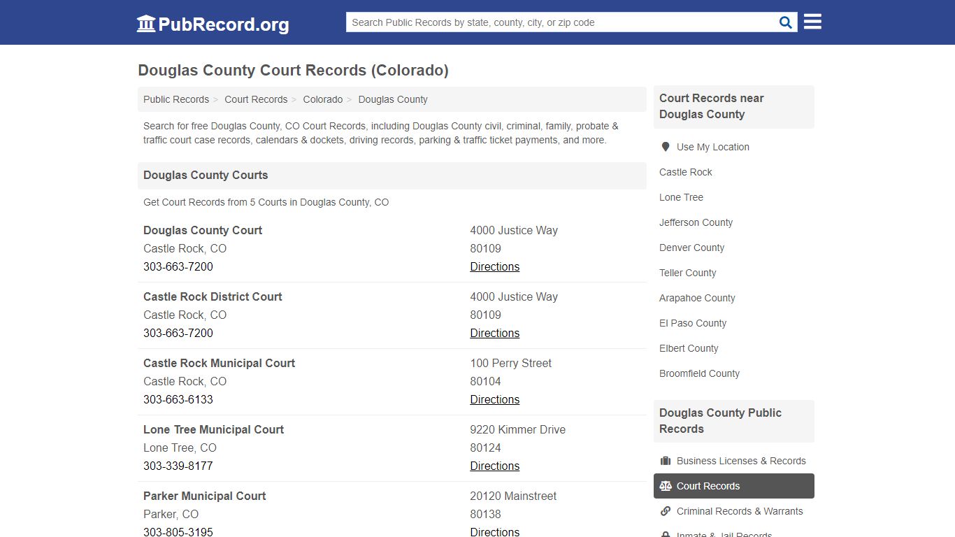 Free Douglas County Court Records (Colorado Court Records)